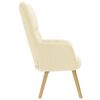vidaXL Chaise de relaxation Cr&egrave;me Tissu