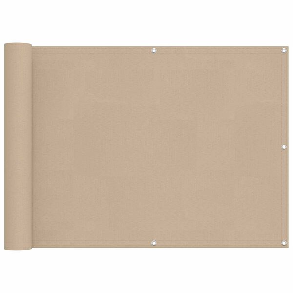 vidaXL &Eacute;cran de balcon Beige 75 x 200 cm Oxford alu enduit de PU