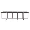 vidaXL Ensemble &agrave; manger d'ext&eacute;rieur 15 pcs avec coussins rotin Marron