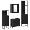 vidaXL Ensemble de mobilier de salle de bain 4 pi&egrave;ces Noir