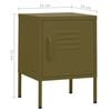 vidaXL Tables de chevet 2 pcs Vert olive 35x35x51 cm Acier