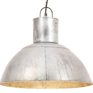 vidaXL Lampe suspendue 25 W Argent&eacute; Rond 48 cm E27