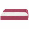 vidaXL Cadre de lit d'angle avec matelas 2 pcs Vert Velours