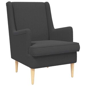 vidaXL Fauteuil Gris fonc&eacute; Boucl&eacute;