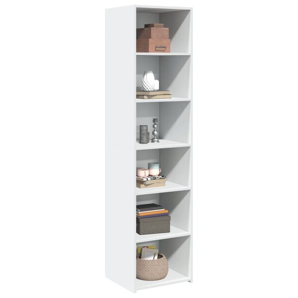 vidaXL Buffet haut blanc 45x41x185 cm bois d'ing&eacute;nierie