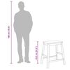 VidaXL Chaises de bar 2 pcs blanc bois massif d'hévéa