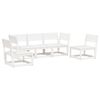 vidaXL Salon de jardin 5 pcs blanc bois massif de pin
