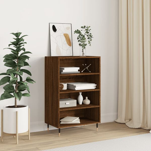 vidaXL Buffet haut ch&ecirc;ne marron 57x35x90 cm bois d'ing&eacute;nierie