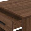 vidaXL Bureau avec tiroir et &eacute;tag&egrave;re ch&ecirc;ne marron bois d'ing&eacute;nierie