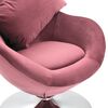 vidaXL Fauteuil pivotant en forme d'&oelig;uf avec coussin Rose Velours