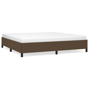 vidaXL Cadre de lit sans matelas marron fonc&eacute; 200x200 cm tissu