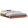 vidaXL Cadre de lit sans matelas cire marron 135x190cm bois pin massif