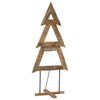 vidaXL Sapin de No&euml;l avec support Marron 180 cm Bois de teck solide