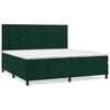 vidaXL Sommier &agrave; lattes de lit et matelas Vert fonc&eacute; 200x200cm Velours
