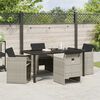 vidaXL Ensemble de salle &agrave; manger pour jardin 5 pcs Gris clair