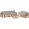 vidaXL Ensemble de canap&eacute;s d'ext&eacute;rieur 8 pcs Naturel et gris clair