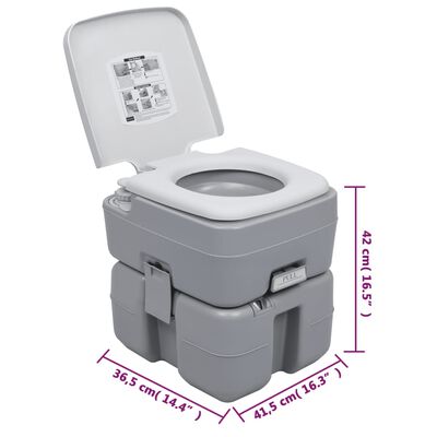 vidaXL Ensemble de toilette et support de lavage des mains de camping