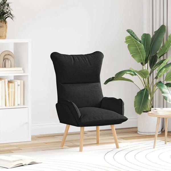 vidaXL fauteuil Noir 69 x 74 x 93 cm Tissu et Contreplaqu&eacute;