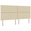 vidaXL T&ecirc;te de lit Cr&egrave;me 200 cm tissu