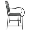 vidaXL Banc de jardin Noir 104 x 54 x 93cm Acier