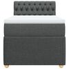 vidaXL Sommier &agrave; lattes de lit avec matelas Gris fonc&eacute; 80x200 cm Tissu