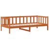 vidaXL Lit d'appoint avec matelas Brun cir&eacute; et blanc 90 x 200 cm