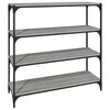 vidaXL Biblioth&egrave;que Sonoma gris 100x33x100 cm Bois d'ing&eacute;nierie acier
