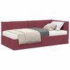 vidaXL Cadre de lit d'angle avec matelas 2 pc Bordeaux 80 x 200 cm