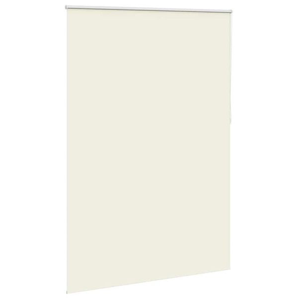 vidaXL Store enrouleur occultant 164,4 x 230 cm, largeur du tissu 160 cm, blanc cass&eacute;