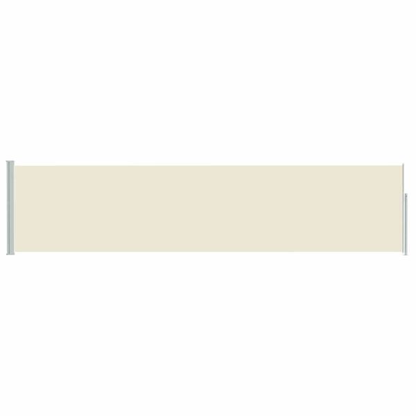 vidaXL Auvent lat&eacute;ral r&eacute;tractable de patio 120x500 cm Cr&egrave;me