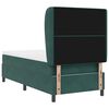 vidaXL Lit &agrave; ressorts avec matelas Vert fonc&eacute; 200 x 90 cm Polyester