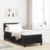 vidaXL Lit &agrave; ressort LED avec matelas Noir 80 x 200 cm Velours