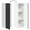 vidaXL Armoire de cuisine Noir 30 x 31 x 100 cm Bois d'ing&eacute;nierie