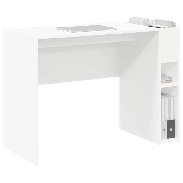 vidaXL Bureau Blanc 109 x 50 x 78 cm Bois d'ing&eacute;nierie