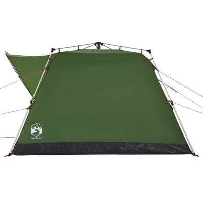 vidaXL Tente de camping cabine 4 personnes vert libération rapide