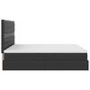VidaXL Cadre de lit ottoman avec matelas noir 180x200 cm similicuir