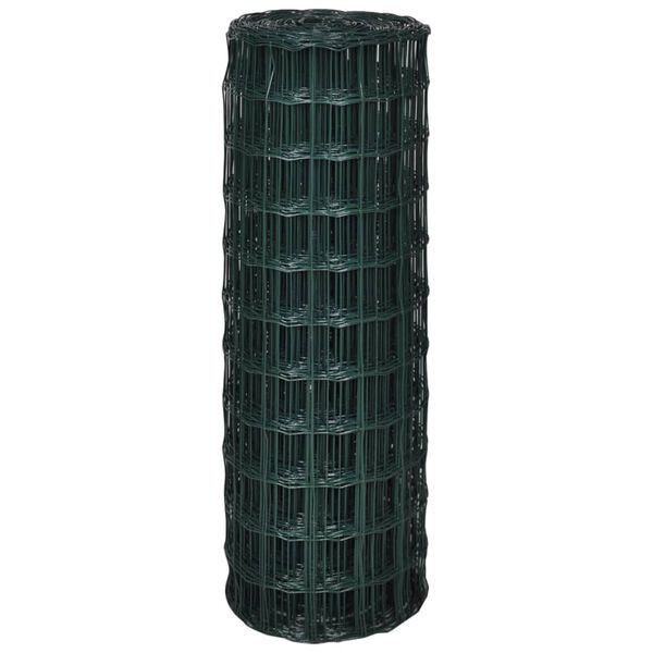 vidaXL Cl&ocirc;ture euro Acier 25 x 1,2 m Vert