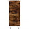 vidaXL Buffet haut Ch&ecirc;ne fum&eacute; 34,5x34x180 cm Bois d'ing&eacute;nierie