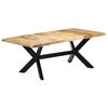 vidaXL Table de salle &agrave; manger 200x100x75 cm Bois de manguier solide