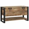 vidaXL Bo&icirc;te de rangement avec stockage Marron Bois de manguier massif