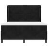 vidaXL Lit &agrave; ressorts avec matelas Noir 190 x 140 cm Polyester