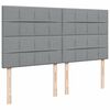 vidaXL Sommier &agrave; lattes de lit avec matelas Gris clair 180x200cm Tissu