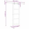 vidaXL Porte coulissante ORKDAL Blanc et Noir 73,5 x 211 cm