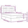 VidaXL Cadre de lit ottoman avec matelas taupe 140x200 cm tissu