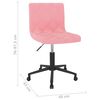 vidaXL Chaises pivotantes &agrave; manger lot de 2 Rose Velours