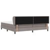 vidaXL Lit &agrave; ressorts avec matelas Taupe 200 x 200 cm tissu