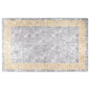 vidaXL Tapis lavable antid&eacute;rapant 160x230 cm gris