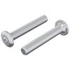 vidaXL Vis &agrave; T&ecirc;te Bloqu&eacute;e 2 pi&egrave;ces Argent&eacute; M6 x 35 mm Acier