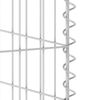 vidaXL Mur en gabion pour poubelles Acier galvanis&eacute; 254x100x110 cm