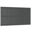 vidaXL T&ecirc;te de lit murale Gris 159,5x3x90 cm Bois massif de pin